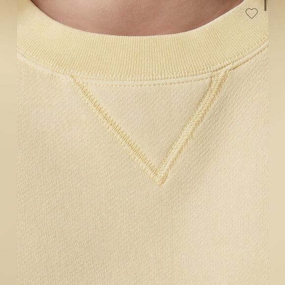 NWT J CREW Heritage fleece oversized crewneck sweatshirt in Ivory - Picture 5 of 6